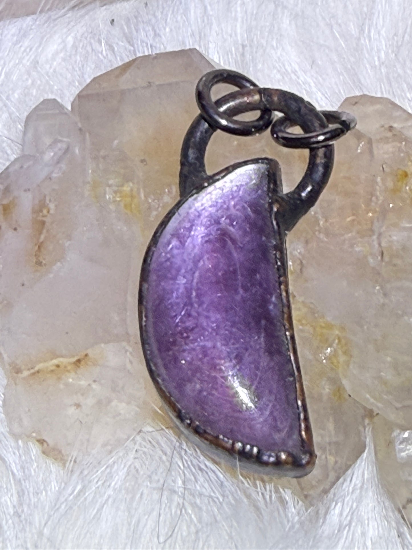 Lepidolite Crescent Moon