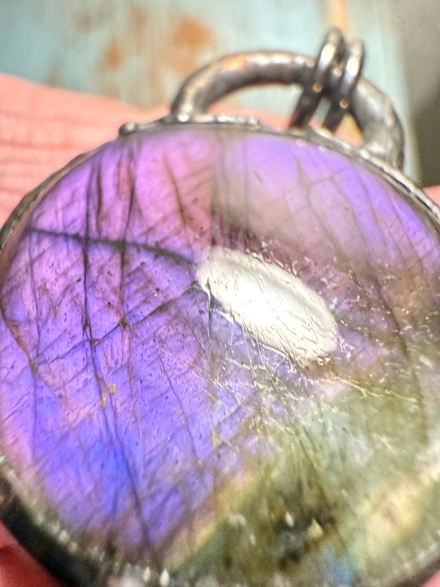 Purple/Orange Labradorite Round