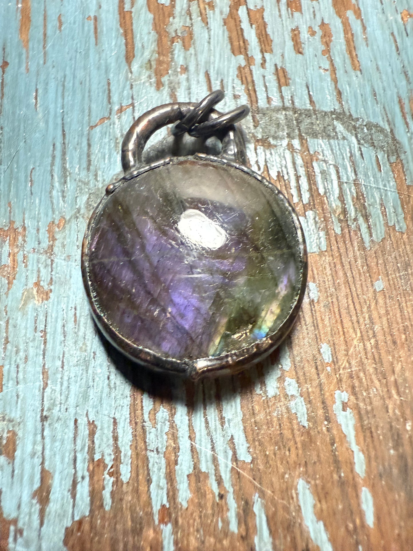 Purple/Orange Labradorite Round